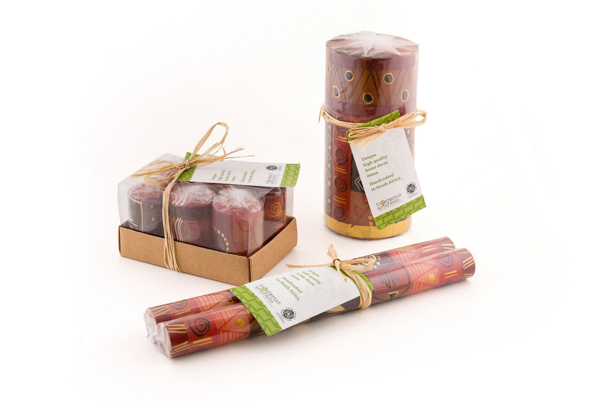 Safari Gold Painted Candles - Osadia Concept Store