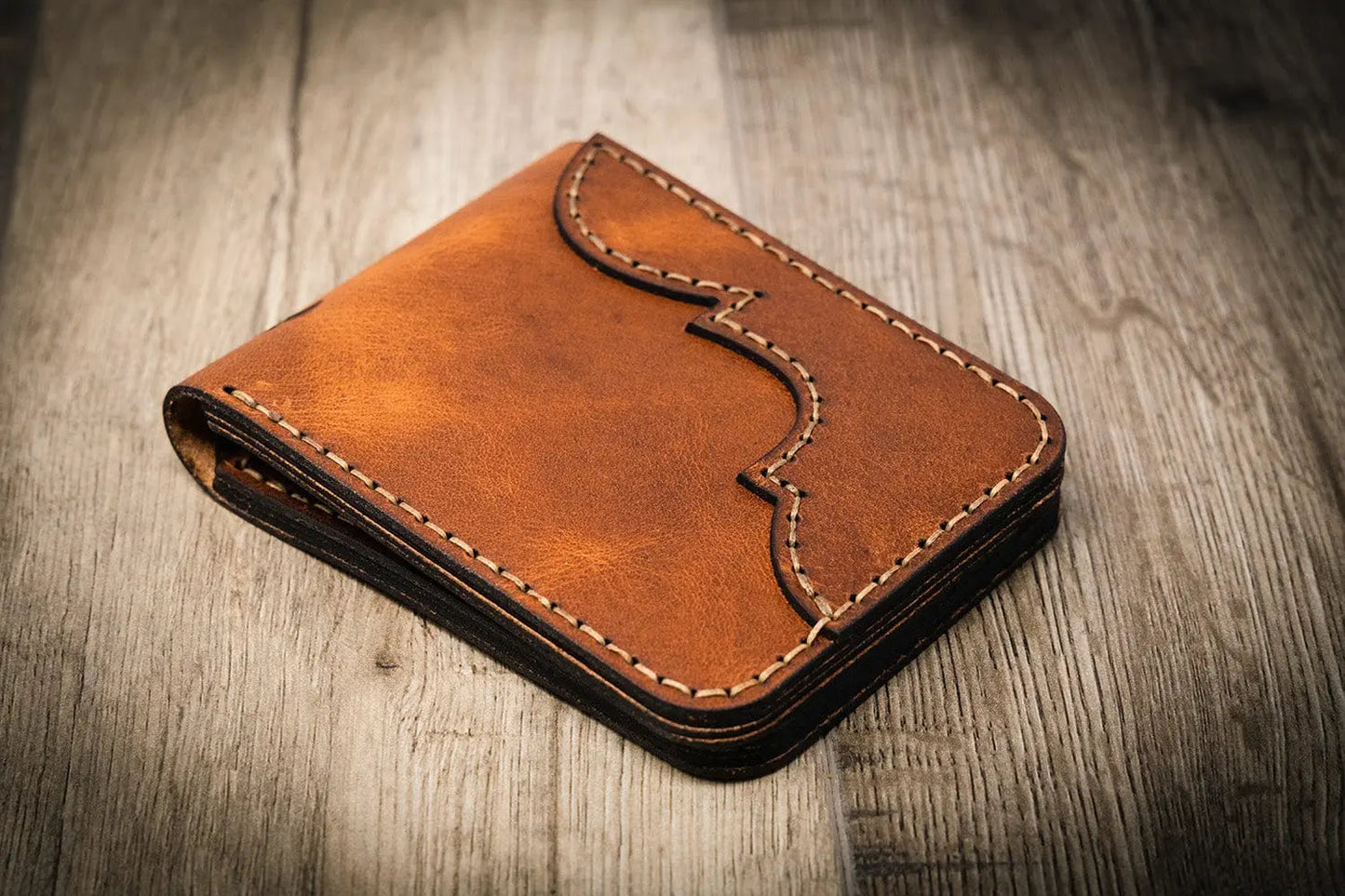 Western Bifold Wallet - Chestnut Brown