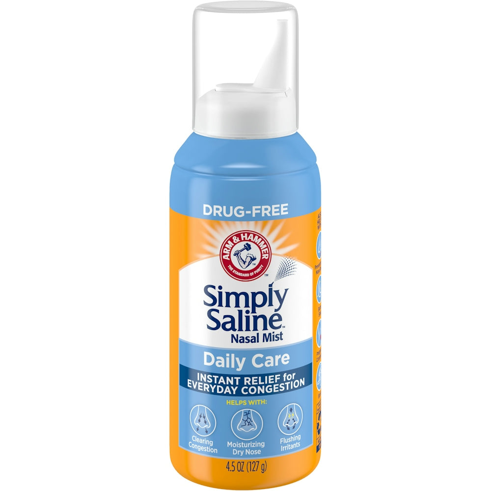 Arm & Hammer Simply Saline Nasal Care Daily Relief Mist Spray 4.5oz