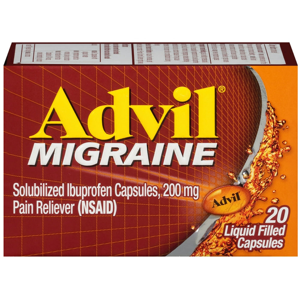 Advil Migraine Pain Reliever Liquid Filled Capsules - 200 Mg - 20ct