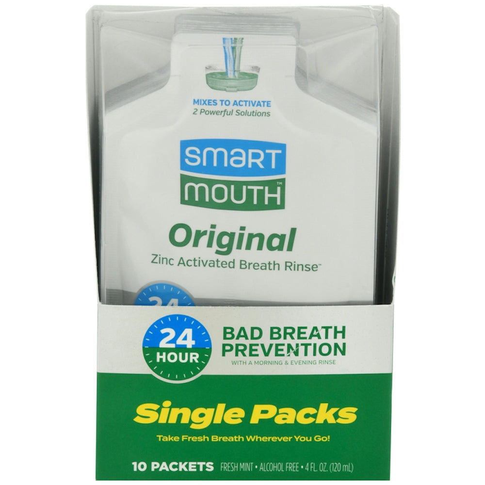 SmartMouth Original Activated Mouthwash Single Packs, Travel Mouthwash, Fresh Mint