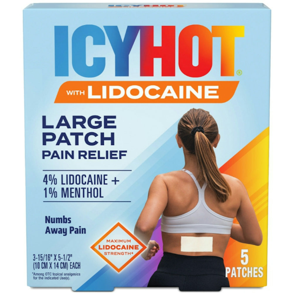 Icy Hot Max Lidocaine 4% And Menthol 1% Pain Relief Patch