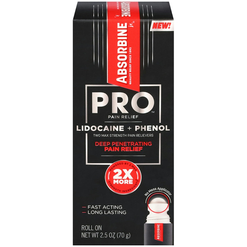 Absorbine Jr. Pro Pain Relief Roll On Lidocaine + Phenol