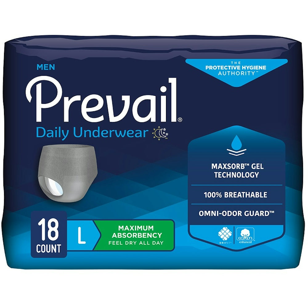 Prevail Underwear, Maximum Absorbency, Large/X-Large, For Men