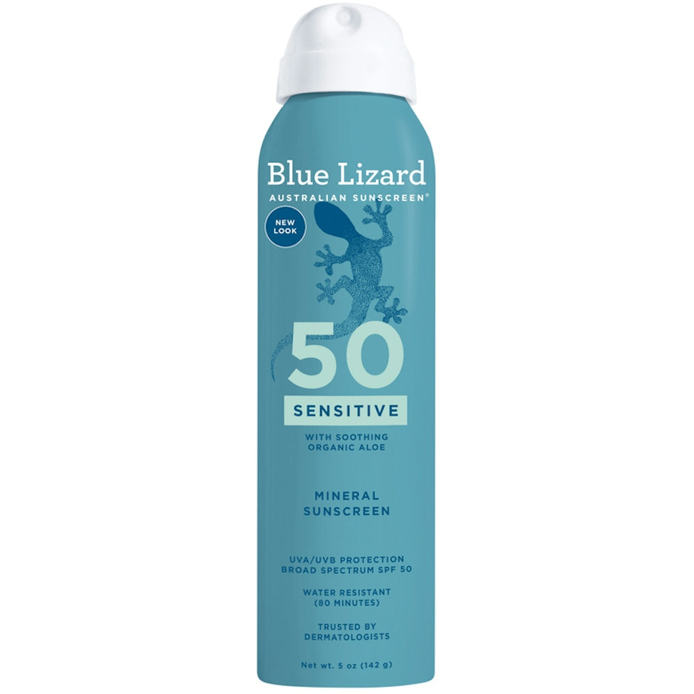 Blue Lizard Mineral Sunscreen Sensitive SPF 50+ Spray, 5 Ounce