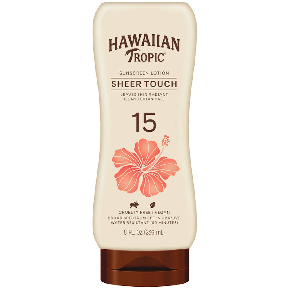 Hawaiian Tropic Sheer Touch Ultra Radiance Lotion Sunscreen Broad Spectrum SPF 15 - 8 Ounces
