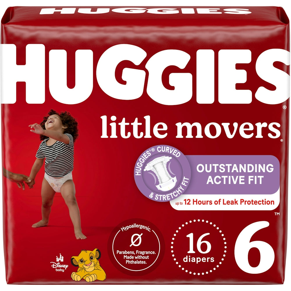 Huggies Little Movers Diapers, Disney Baby, 6 (Over 35 Lb)