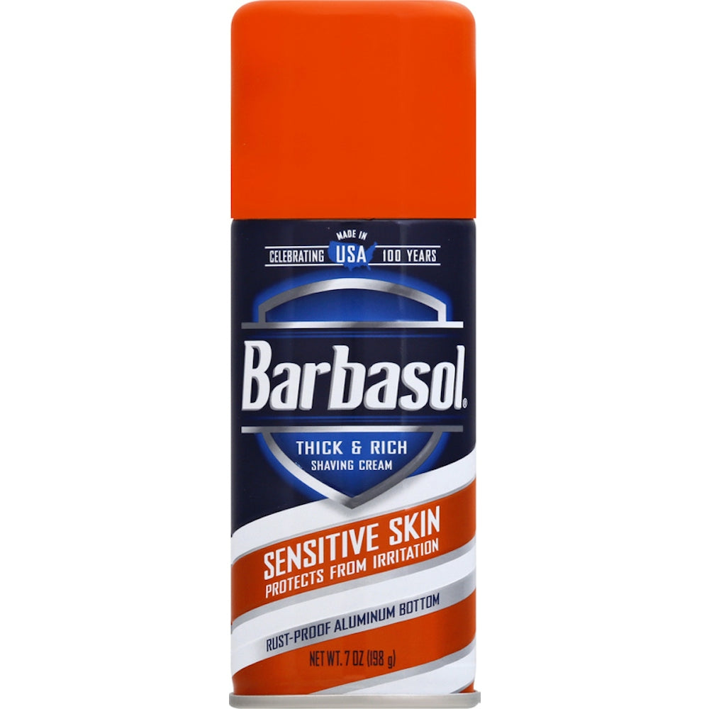 Barbasol Sensitive Skin Thick & Rich Shaving Cream, 7 Oz, 7 Ounce