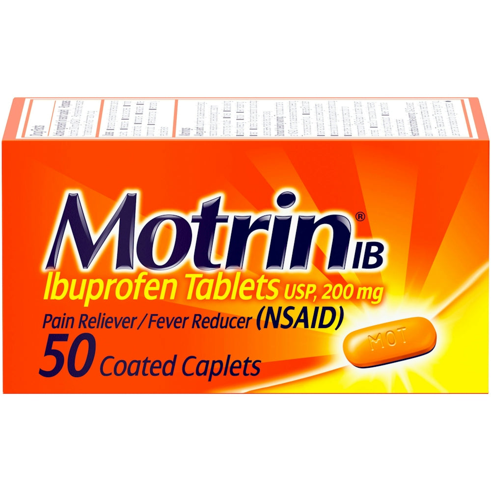 Motrin IB Pain Reliever/Fever Reducer, 200 Mg, Coated Caplets