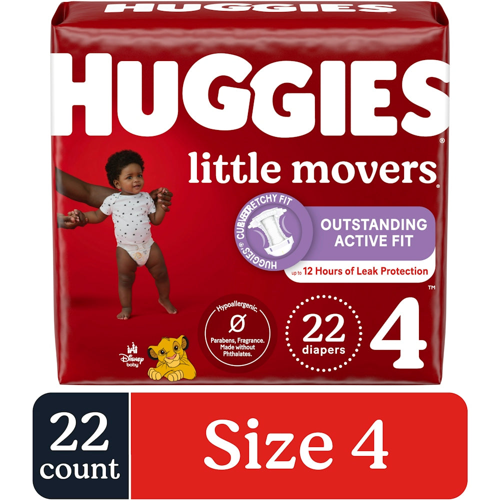 Huggies Little Movers Diapers, Disney Baby, 4