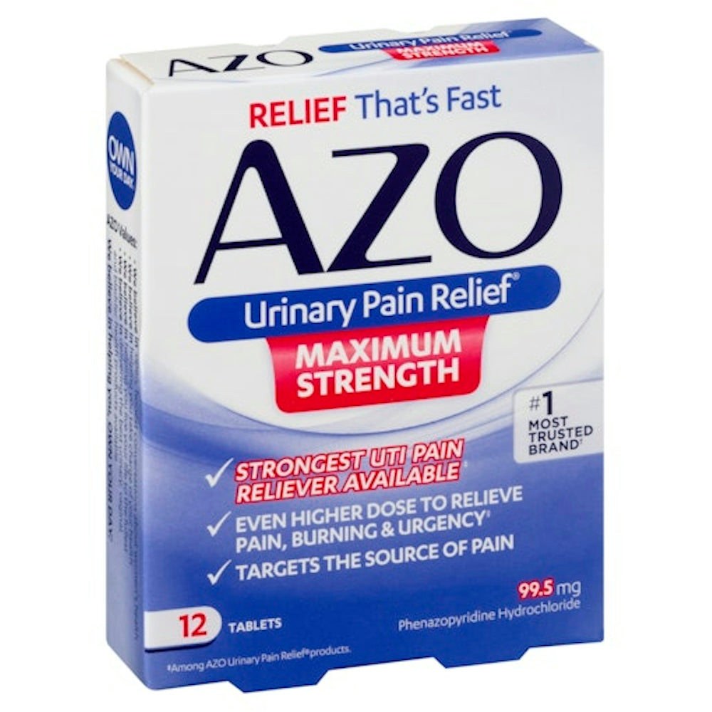 AZO Standard Maximum Strength Urinary Pain Relief Tablets