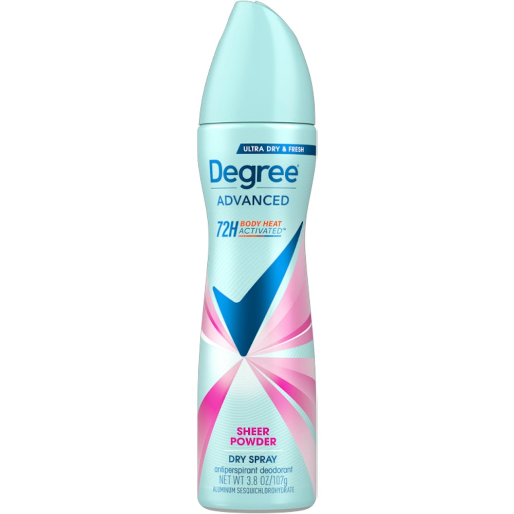 Degree Antiperspirant Deodorant, Sheer Powder, Dry Spray 3.8 Oz