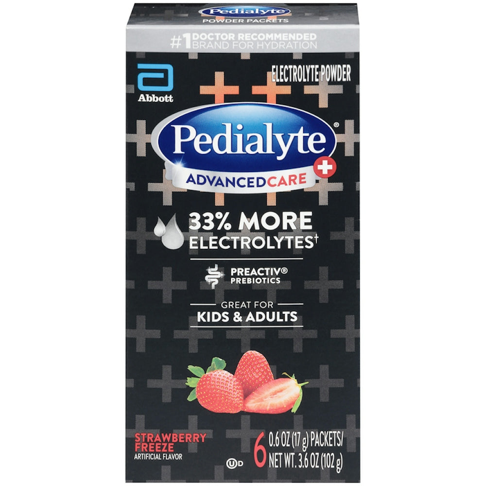 Pedialyte AdvancedCare Plus Electrolyte Powder Packets, Strawberry Freeze