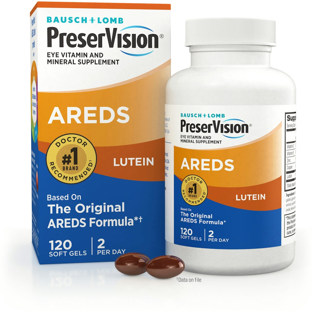 PreserVision Eye Vitamin & Mineral Supplement, AREDS Formula, Lutein, Soft Gels