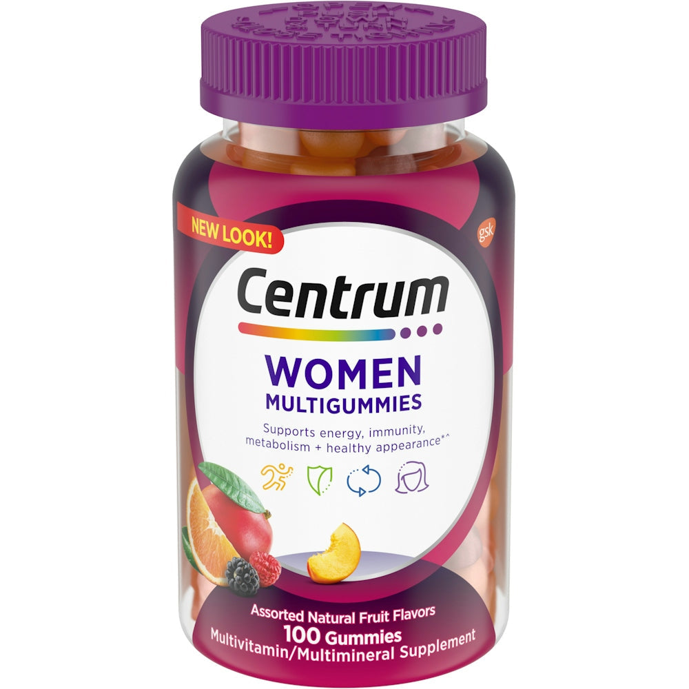 Centrum Multi Gummies Women Assorted Natural Fruit Flavors Multivitamin/Multimineral