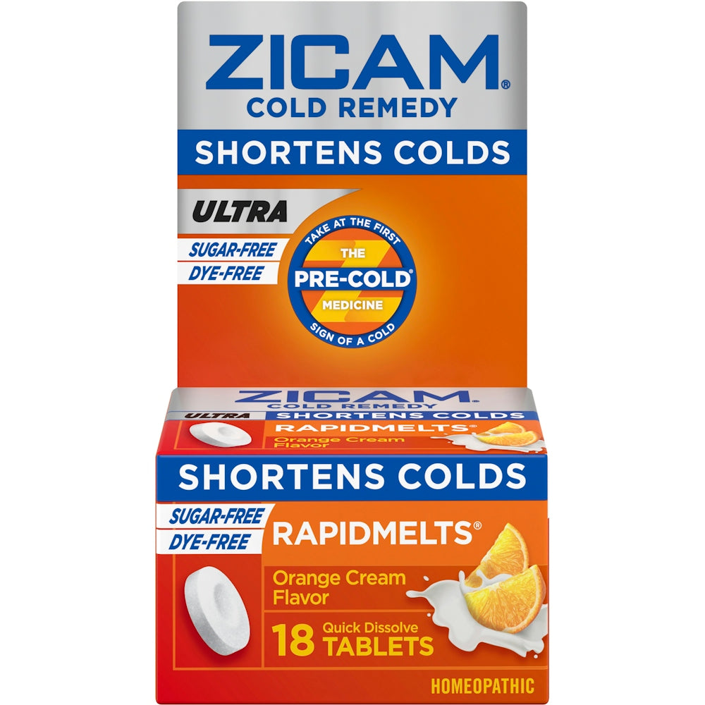 Zicam Zinc Cold Remedy Ultra Rapid Melts Quick Dissolve Tablets Orange Cream Flavor 18ct - Osadia Concept Store