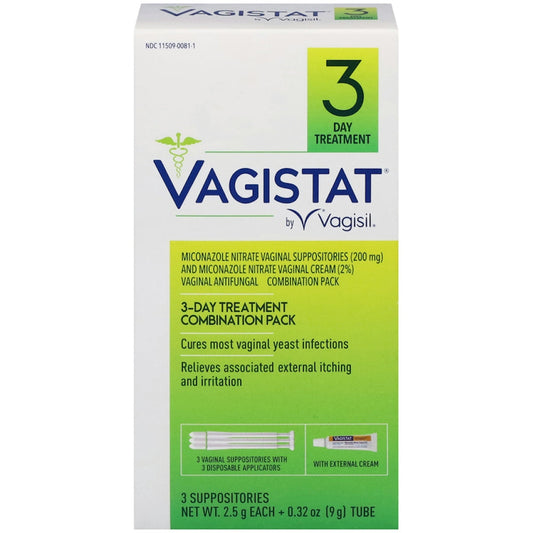 Vagistat Vaginal Antifungal, 3-Day Treatment, Combination Pack