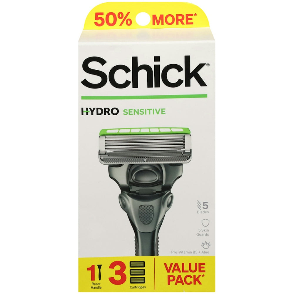 Schick Razor, Hydro, Sensitive, Value Pack