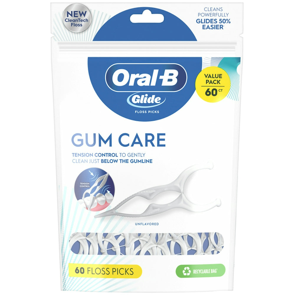 Oral-B Glide, Gum Care Unflavored Floss Picks Value Pack