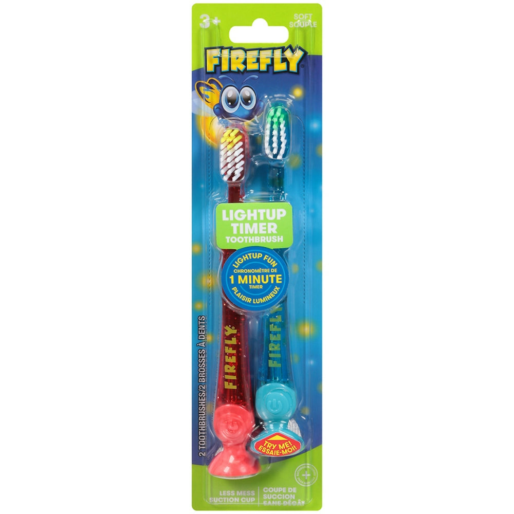 Firefly Kids' Light-Up Timer Toothbrush - Soft - 2ct