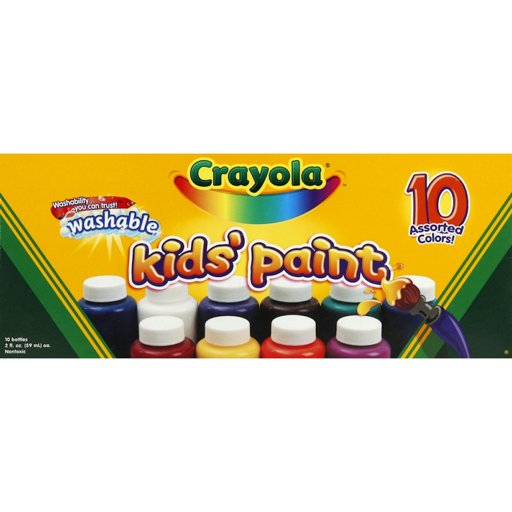 Crayola Washable Kids Paint, 10 Classic Paint Colors