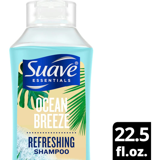 Suave Essentials Shampoo, Ocean Breeze, Refreshing, Family Size 22.5 Fl Oz