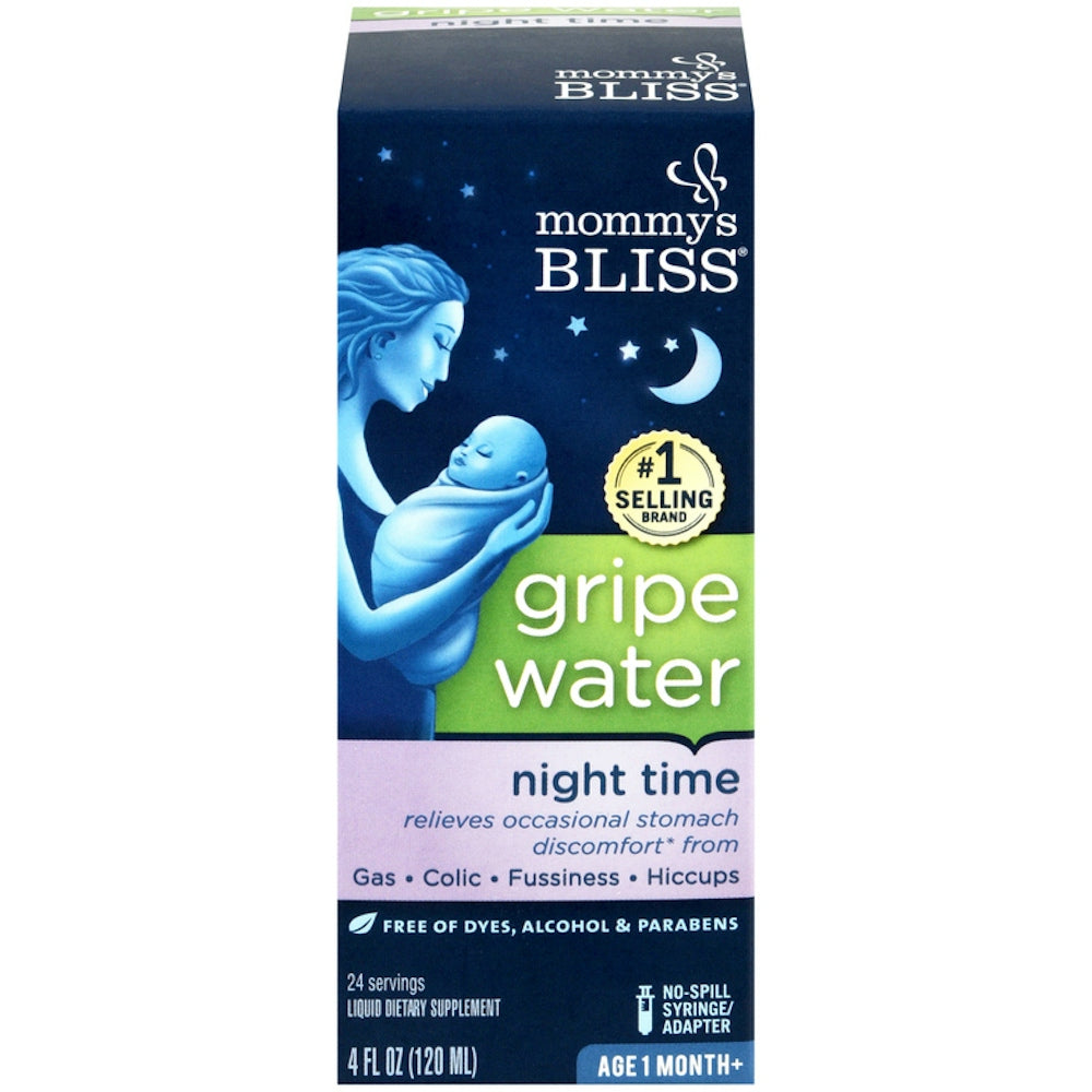 Mommy's Bliss S Night Time Gripe Water 1 Month+ 4 Fl Oz 120 Ml