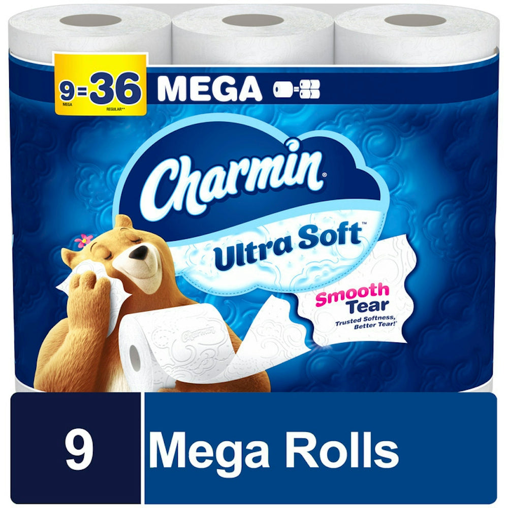 Charmin Ultra Soft Smooth Tear Unscented Mega Rolls Bathroom Tissue