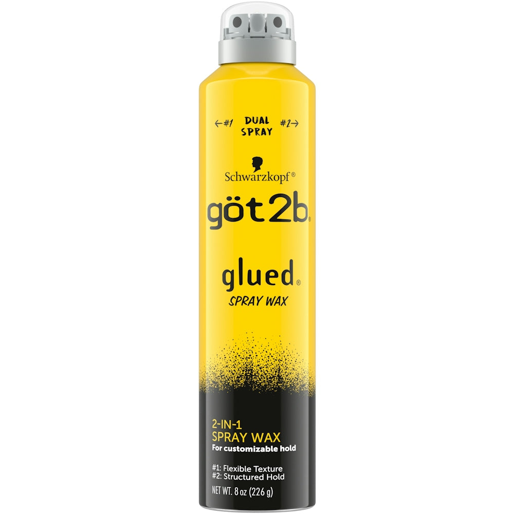 Got2b Glued Spray Wax With 2-in-1 Dual Nozzle, 8 Oz
