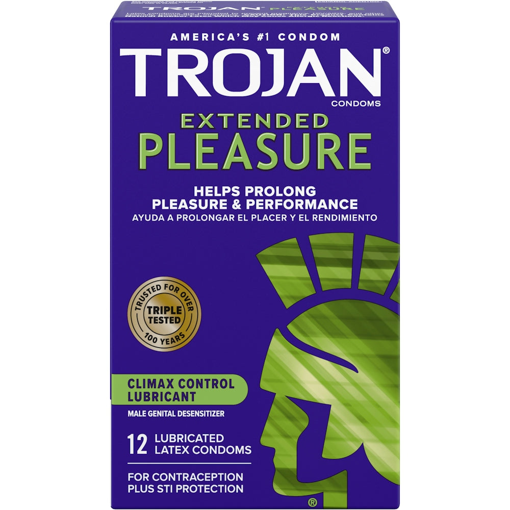 Trojan Condoms, Latex, Lubricated, Extended Pleasure
