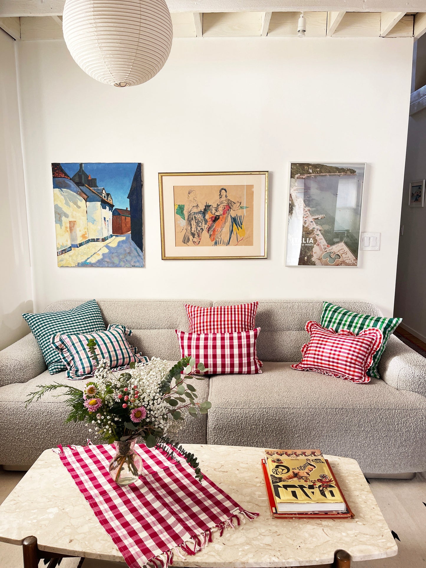 Archive NY Noel Plaid Lumbar Pillow