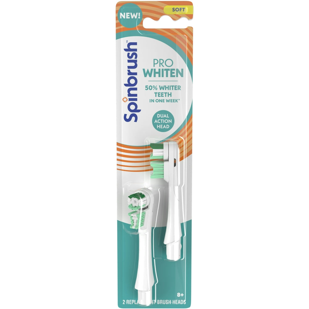 Spinbrush Replacement Brush Heads, Soft, 8