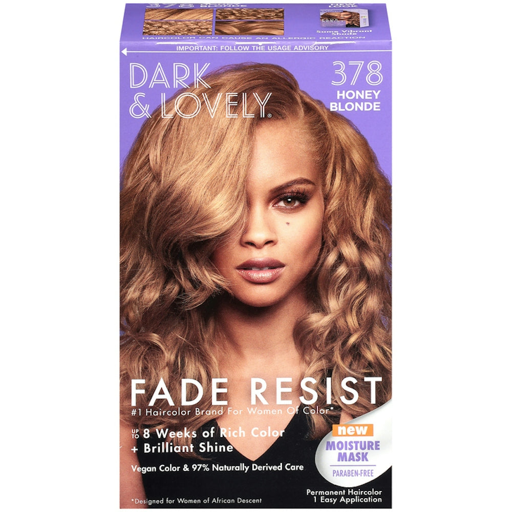Dark and Lovely Fade Resist Permanent Hair Color 378 Honey Blonde