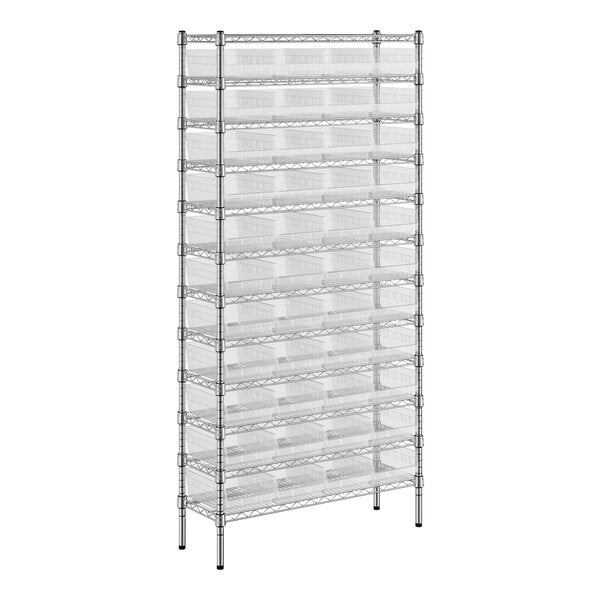 Regency Space Solutions Quantum Storage Systems Shelf Bin, Clear, Polypropylene,4 In QSB107CL