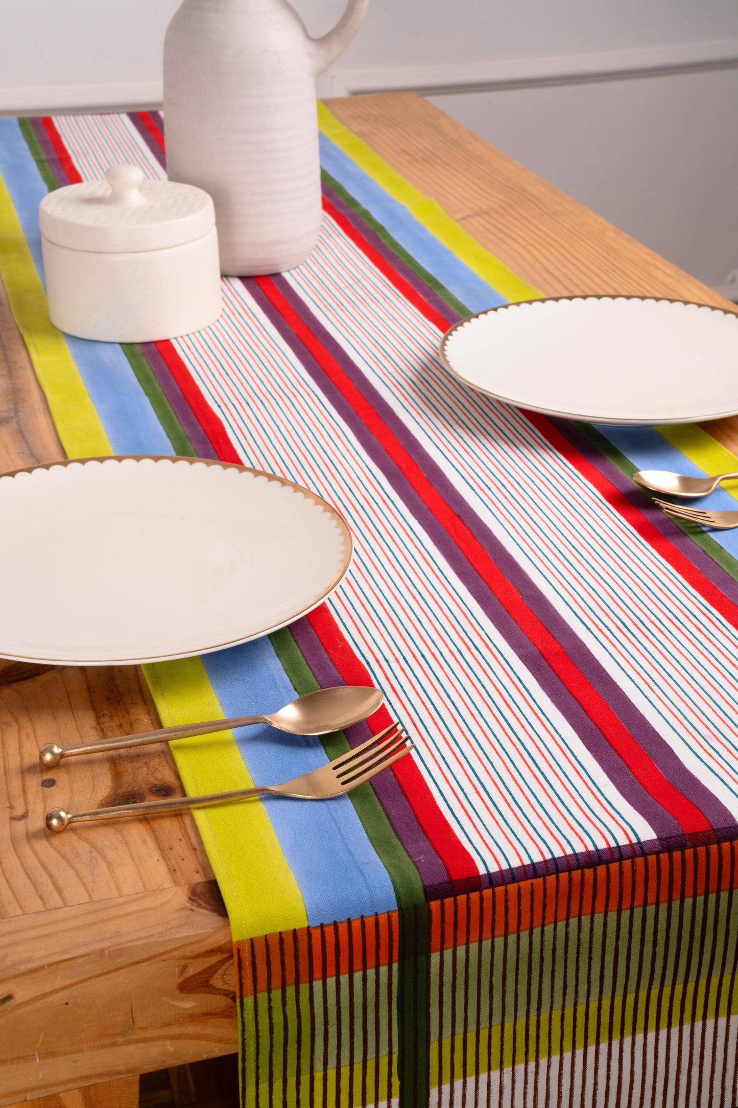 Modernist Striped Tablerunner