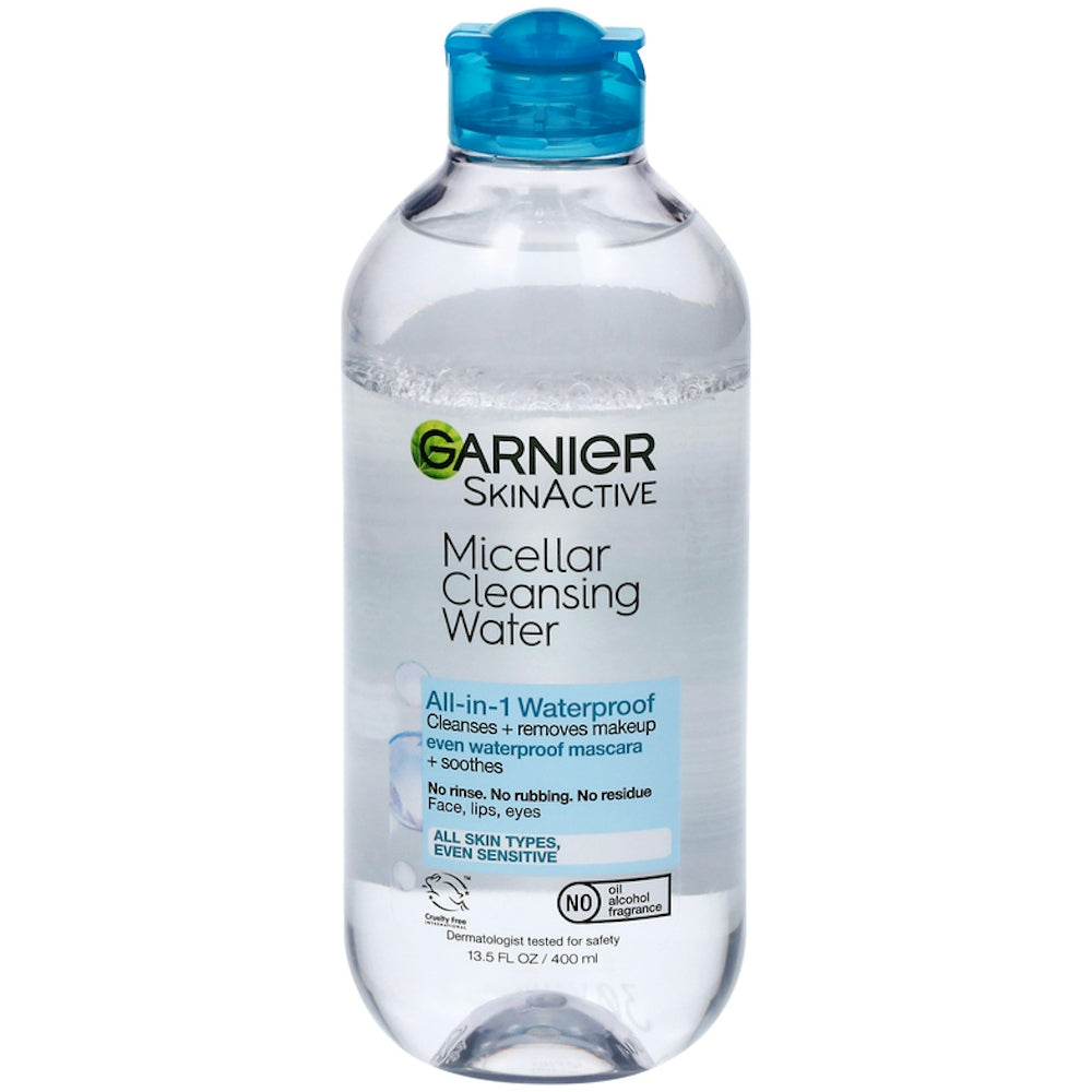 Garnier SkinActive, Micellar Cleansing Water, All-in-1 Makeup Remover Even Waterproof Mascara, All Skin Types, 13.5 Fl Oz (400 Ml)