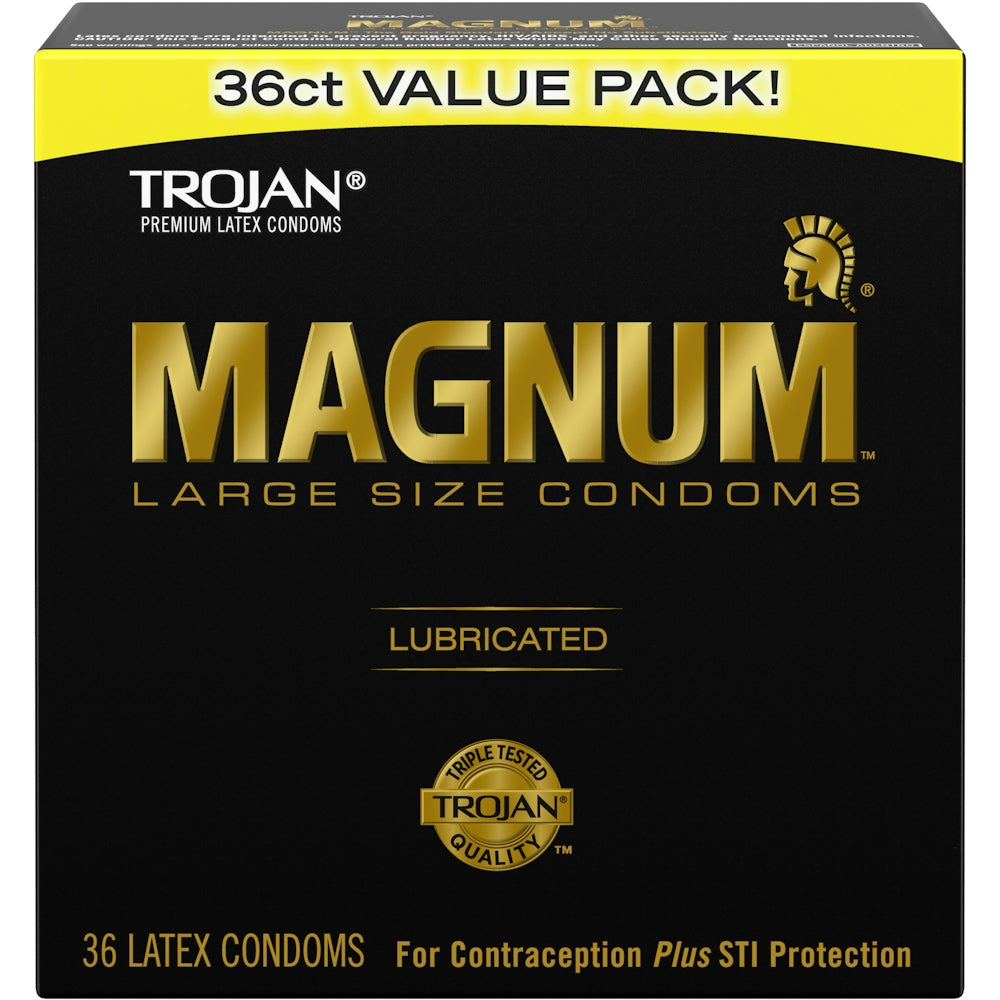Trojan Magnum Large Size Lubricated Latex Condoms