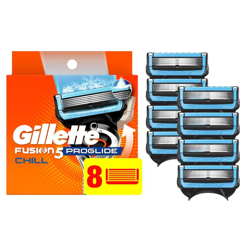 Gillette ProGlide Chill Men's Razor Blades, 8 Blade Refills