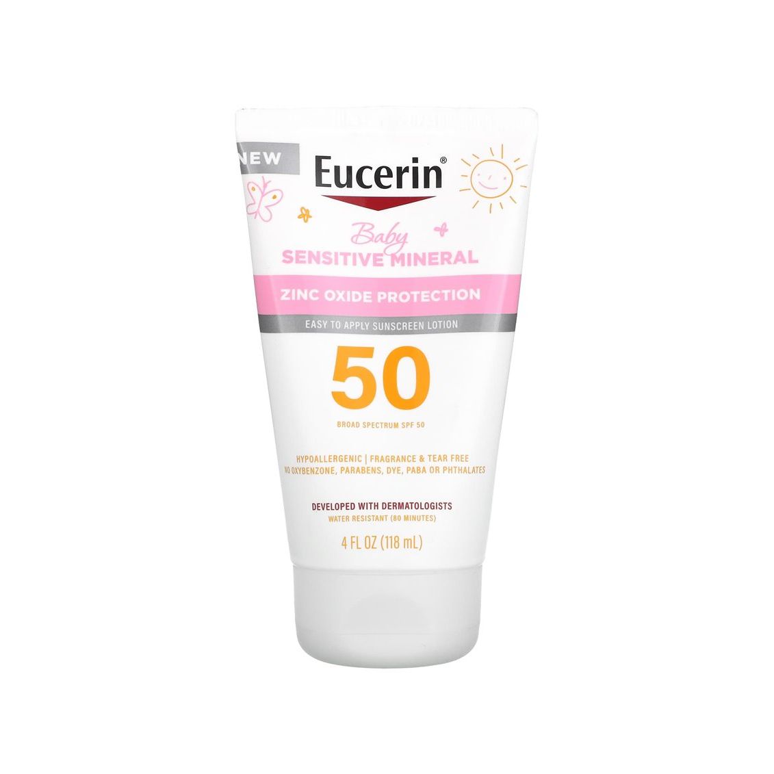 Eucerin Sun Sensitive Mineral Baby Sunscreen SPF 50 - 4 Fl Oz