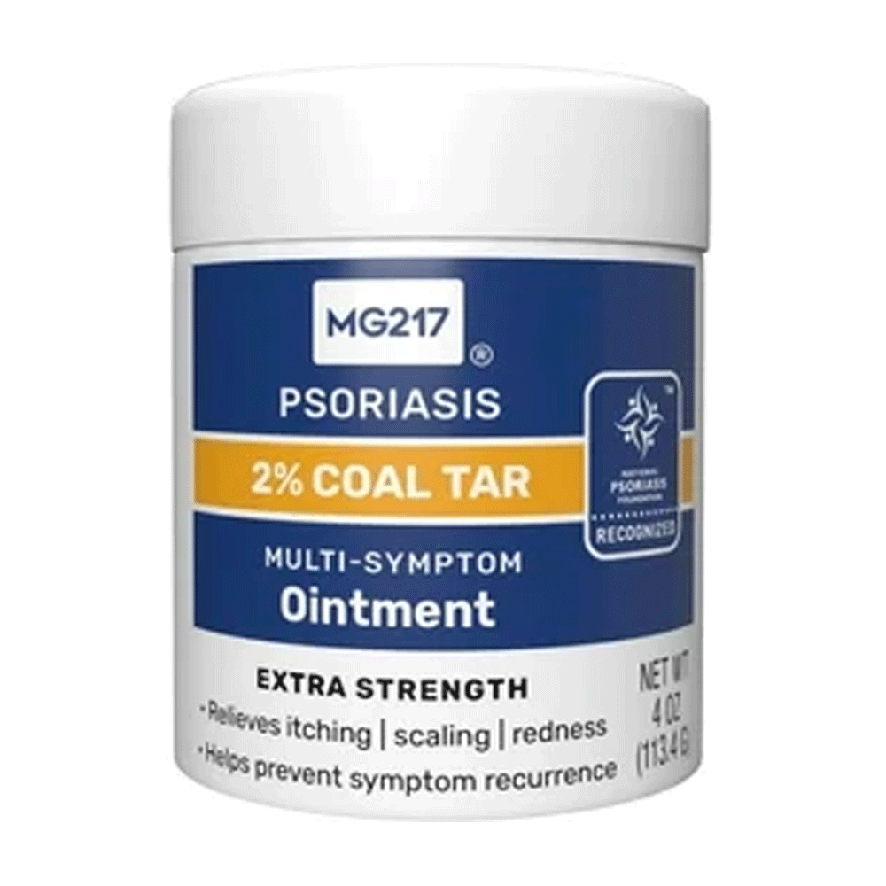 MG217 Psoriasis Treatment 2% Coal Tar Ointment For Extra Strength Multi Symptom Relief, 4 Oz