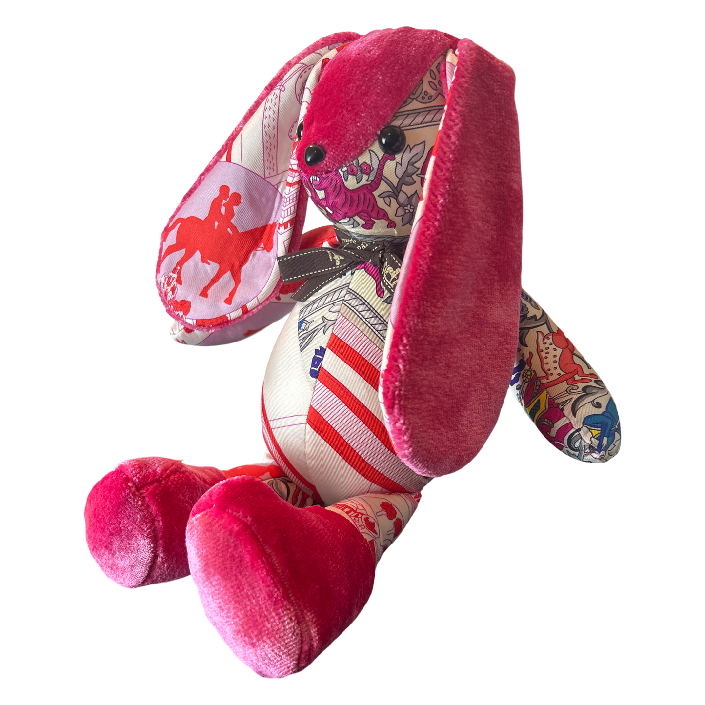 Vintage Silk Scarf Patchwork Bunny