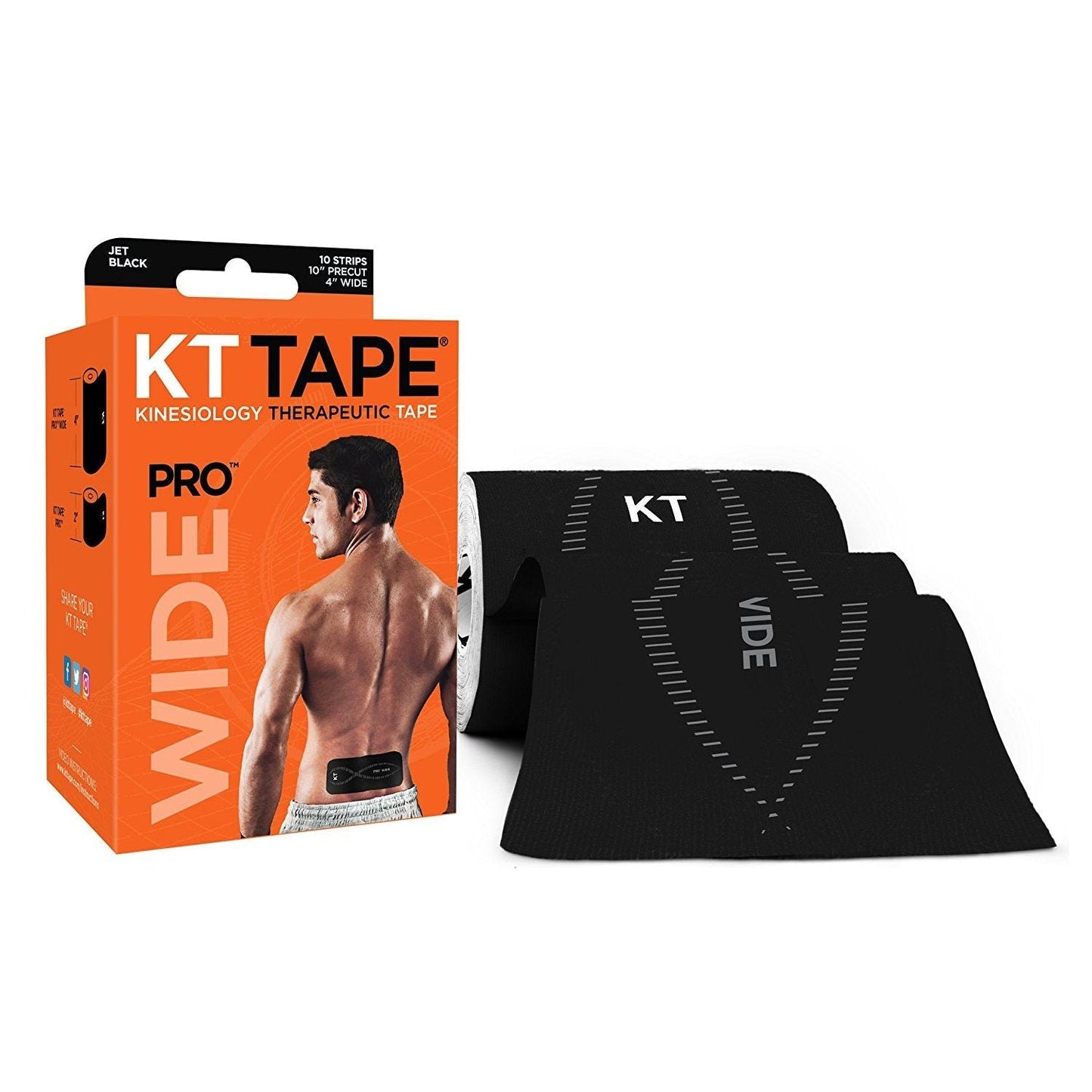 KT Tape Pro Wide, Therapeutic Jet Black