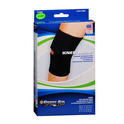 Sport Aid Knee Wrap Black Neoprene X-large 17 -19