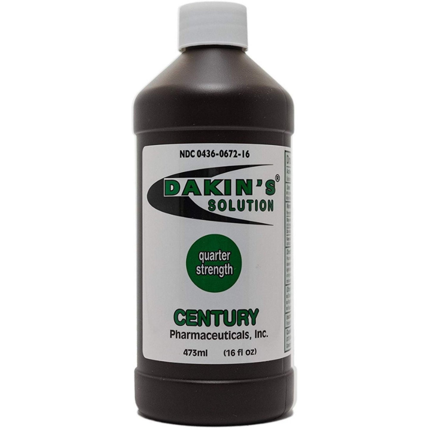 Century Pharmaceuticals Dakin's Solution Sodium Hypochlorite 0.5 % For Acute And Chronic Wounds - 16 Oz