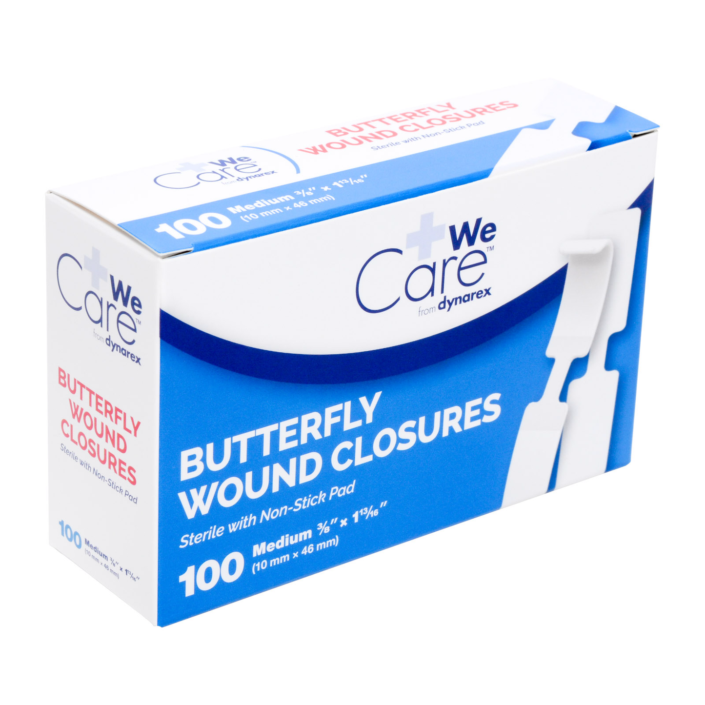 Dynarex Adhesive Bandage, Butterfly Fab, Medium