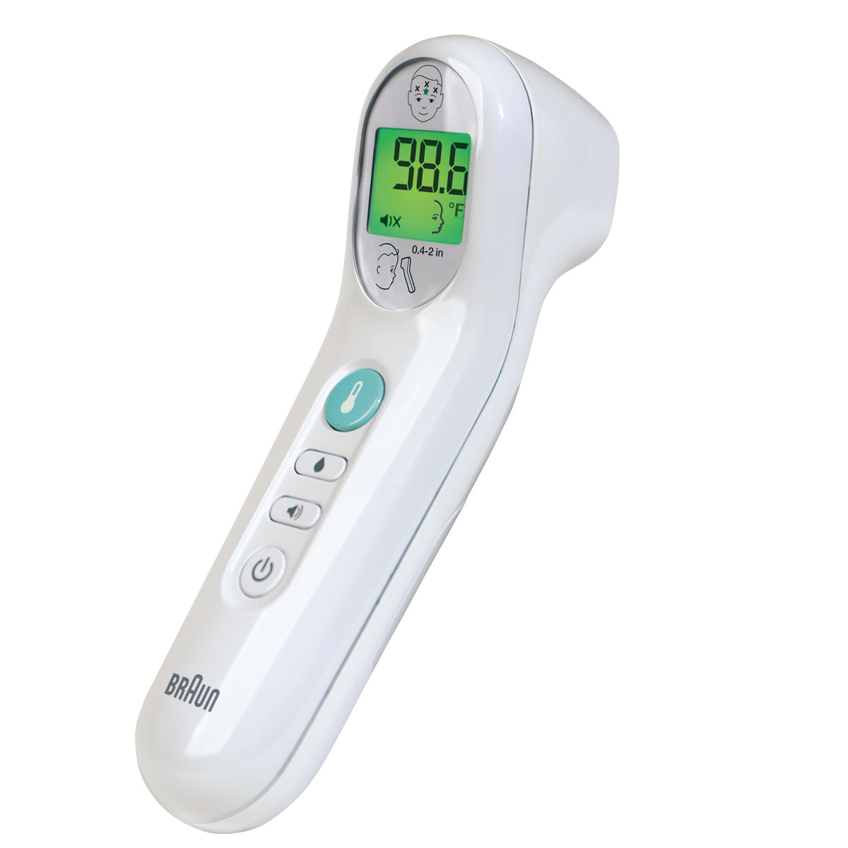 Braun No Touch 3-in-1 Digital Thermometer, Bnt100us, White