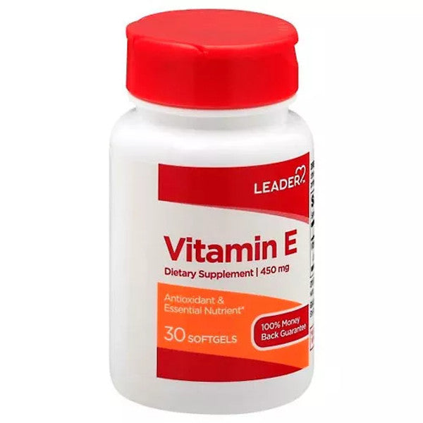 Leader Vitamin E 450 Mg Dietary Supplement, 30 Softgels