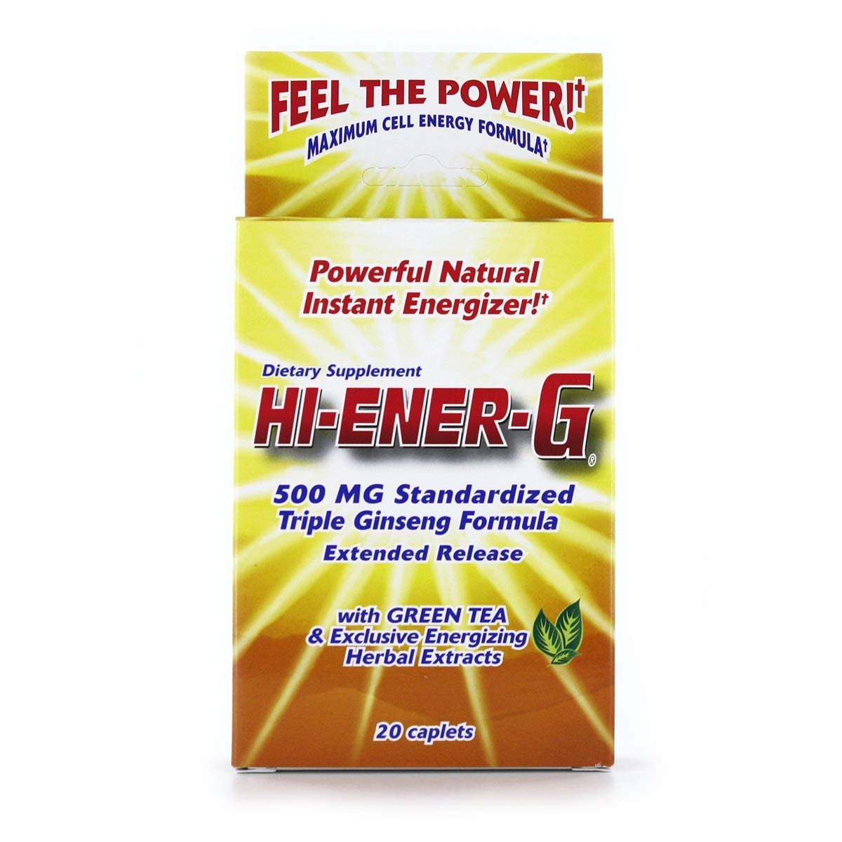 Hi-Ener-G Triple Ginseng Formula, 500 Mg Standardized, Caplets