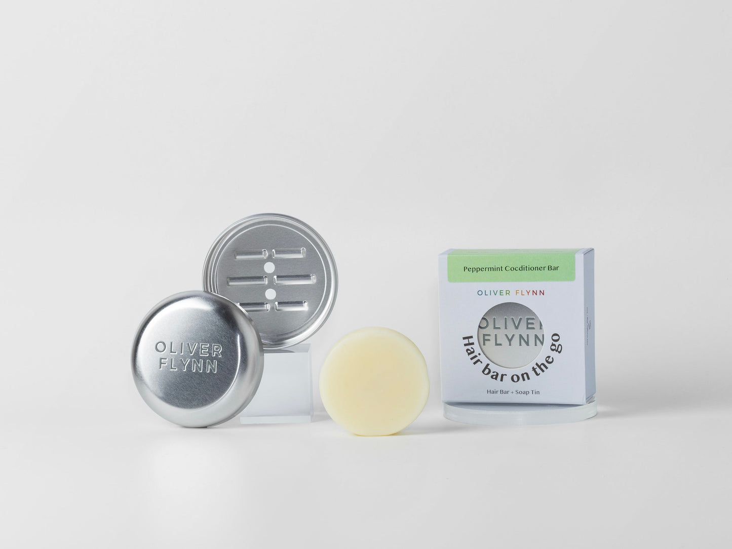 Peppermint Shampoo Bar and Conditioner Bar Travel Bundle- For Fine Hair & Sensitive Skin