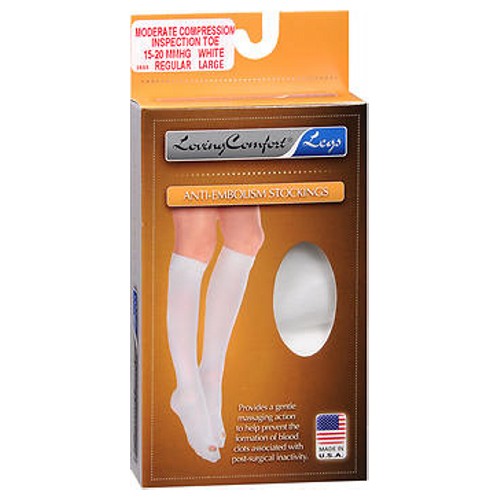 Scott Specialties Loving Comfort Anti-Embolism Stockings Open Toe, Large Regular 1 Pair